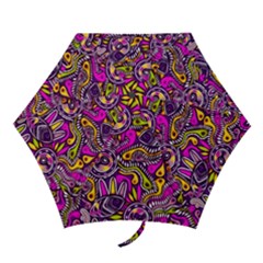 Purple Tribal Abstract Fish Mini Folding Umbrellas by KirstenStar