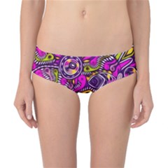 Purple Tribal Abstract Fish Classic Bikini Bottoms by KirstenStar