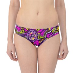 Purple Tribal Abstract Fish Hipster Bikini Bottoms by KirstenStar