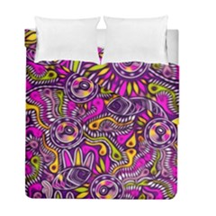 Purple Tribal Abstract Fish Duvet Cover (twin Size)