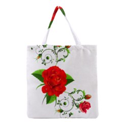 Rose Garden Grocery Tote Bags