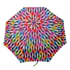 Rainbow Psychedelic Waves  Folding Umbrellas by KirstenStar