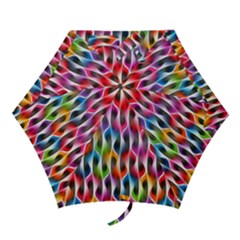 Rainbow Psychedelic Waves  Mini Folding Umbrellas by KirstenStar