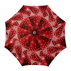 Red Fractal Lace Golf Umbrellas