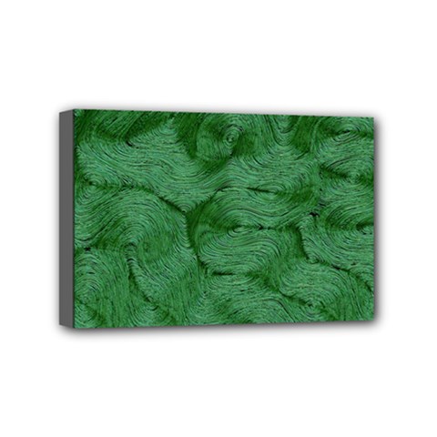 Woven Skin Green Mini Canvas 6  X 4 