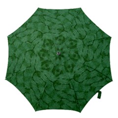 Woven Skin Green Hook Handle Umbrellas (small)