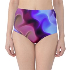 Rippling Satin High-waist Bikini Bottoms