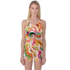 Sunshine Swirls Women s Boyleg One Piece Swimsuits