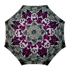 Skull Butterfly Golf Umbrellas by ArtistRoseanneJones