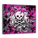 Pink Skull Splatter Canvas 24  x 20  View1