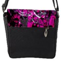 Pink Skull Splatter Flap Messenger Bag (S) View1