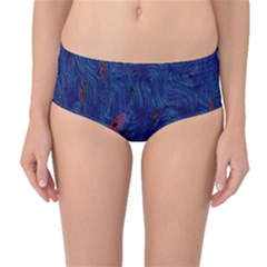 Blue Sphere Mid-waist Bikini Bottoms