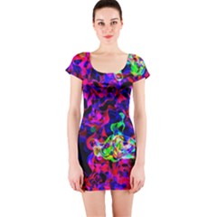 Electic Parasite Short Sleeve Bodycon Dresses