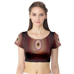 Colour Twirl Short Sleeve Crop Top