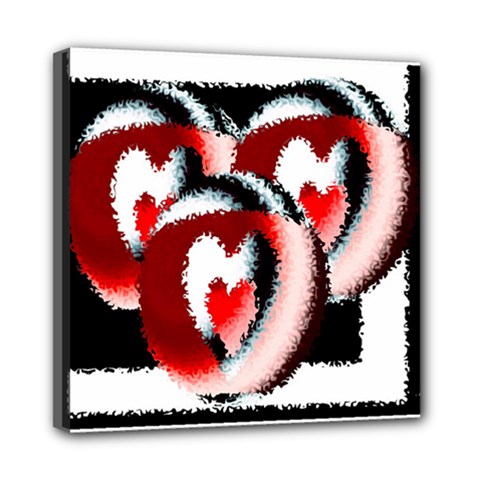 Heart Time 3 Mini Canvas 8  X 8 