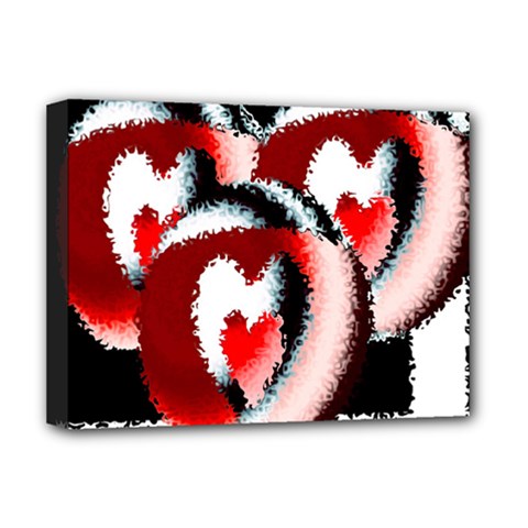 Heart Time 3 Deluxe Canvas 16  X 12  