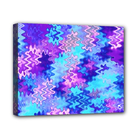 Blue And Purple Marble Waves Canvas 10  X 8 