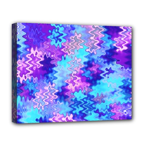 Blue And Purple Marble Waves Deluxe Canvas 20  X 16  