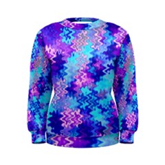 Blue And Purple Marble Waves Women s Sweatshirts by KirstenStar