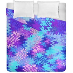 Blue And Purple Marble Waves Duvet Cover (double Size)