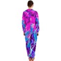 Stormy Pink Purple Teal Artwork Hooded Jumpsuit (Ladies)  View2