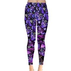  Blue Purple Glass Leggings  by KirstenStarFashion