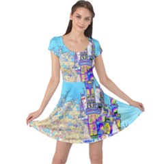 Castle For A Princess Cap Sleeve Dresses