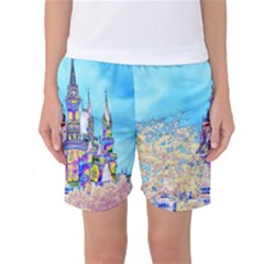 Castle For A Princess Women s Basketball Shorts by Rokinart