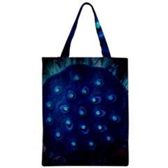 Blue Plant Zipper Classic Tote Bags