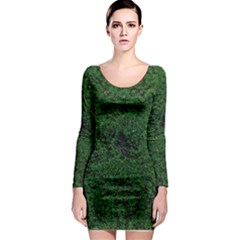 Green Moss Long Sleeve Bodycon Dresses