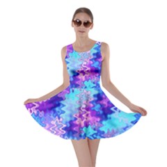 Blue And Purple Marble Waves Skater Dresses by KirstenStarFashion