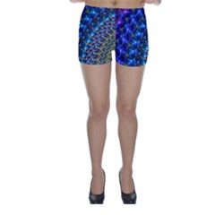 Blue Sunrise Fractal Skinny Shorts