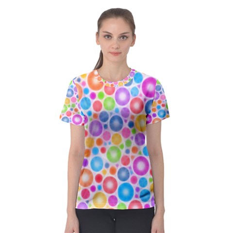 Candy Color s Circles Women s Sport Mesh Tee by KirstenStarFashion