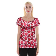 Candy Hearts Women s Cap Sleeve Top