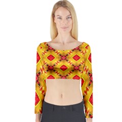 Cute Pretty Elegant Pattern Long Sleeve Crop Top