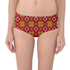 Cute Pretty Elegant Pattern Mid-waist Bikini Bottoms