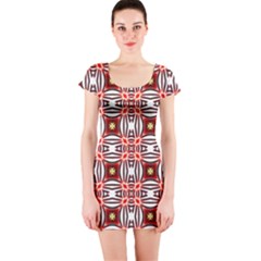 Cute Pretty Elegant Pattern Short Sleeve Bodycon Dresses