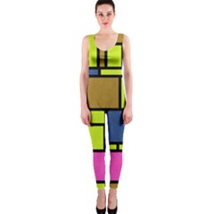 Squares And Rectangles Onepiece Catsuit