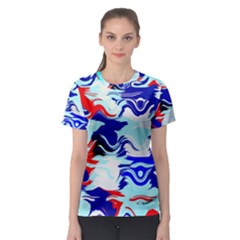 Wavy Chaos Women s Sport Mesh Tee