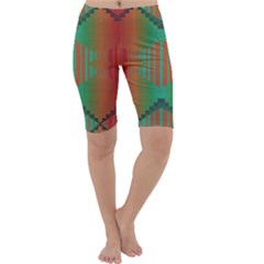 Striped Tribal Pattern Cropped Leggings