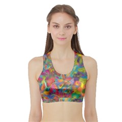 Colorful Autumn Women s Sports Bra With Border