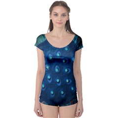 Blue Plant Short Sleeve Leotard by InsanityExpressedSuperStore