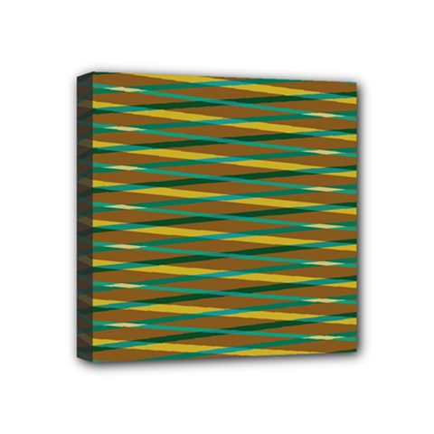 Diagonal Stripes Pattern Mini Canvas 4  X 4  (stretched)