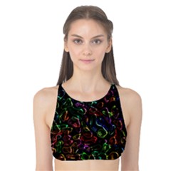 Colorful Transparent Shapes Tank Bikini Top