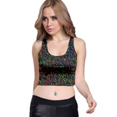 Colorful Transparent Shapes Racer Back Crop Top