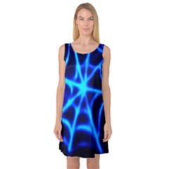 Neon Web Sleeveless Satin Nightdresses