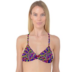 Colorful Whirlpool Reversible Tri Bikini Top