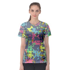 Pastel Scattered Pieces Women s Sport Mesh Tee