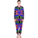 Distorted shapes pattern Hooded OnePiece Jumpsuit View1