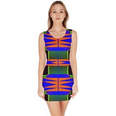 Distorted Shapes Pattern Bodycon Dress by LalyLauraFLM